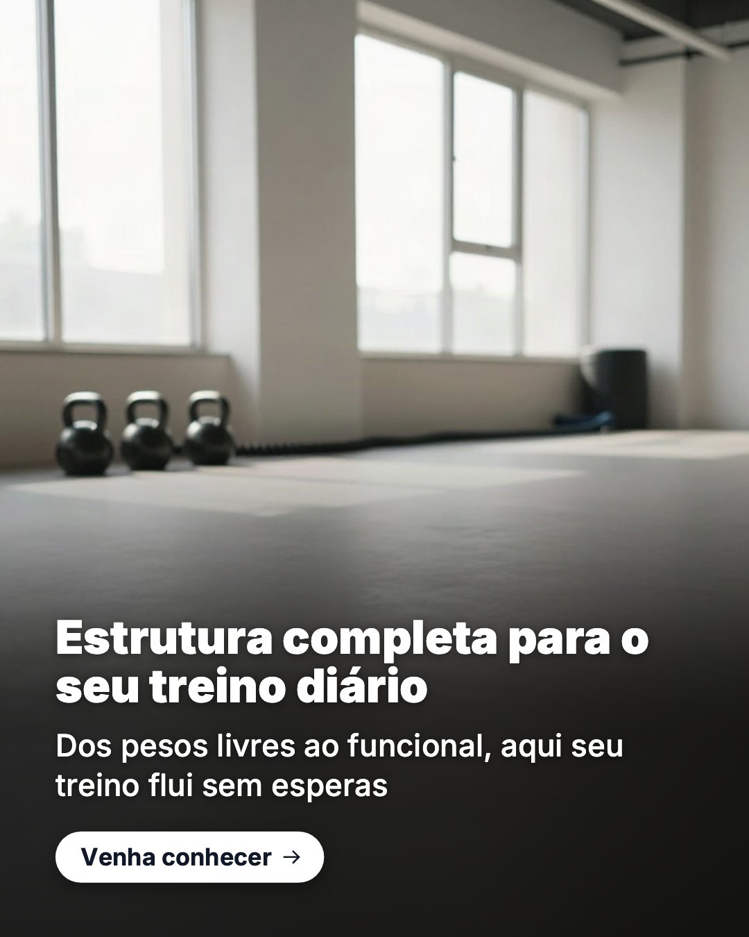 Post de Instagram gerado por IA para Academia Impulso: Estrutura completa para o seu treino diário