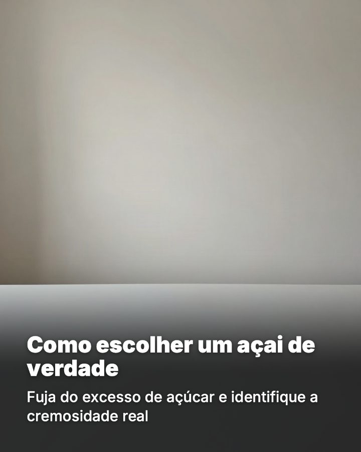 Post de Instagram gerado por IA para Açaí Tropical: Como escolher um açai de verdade