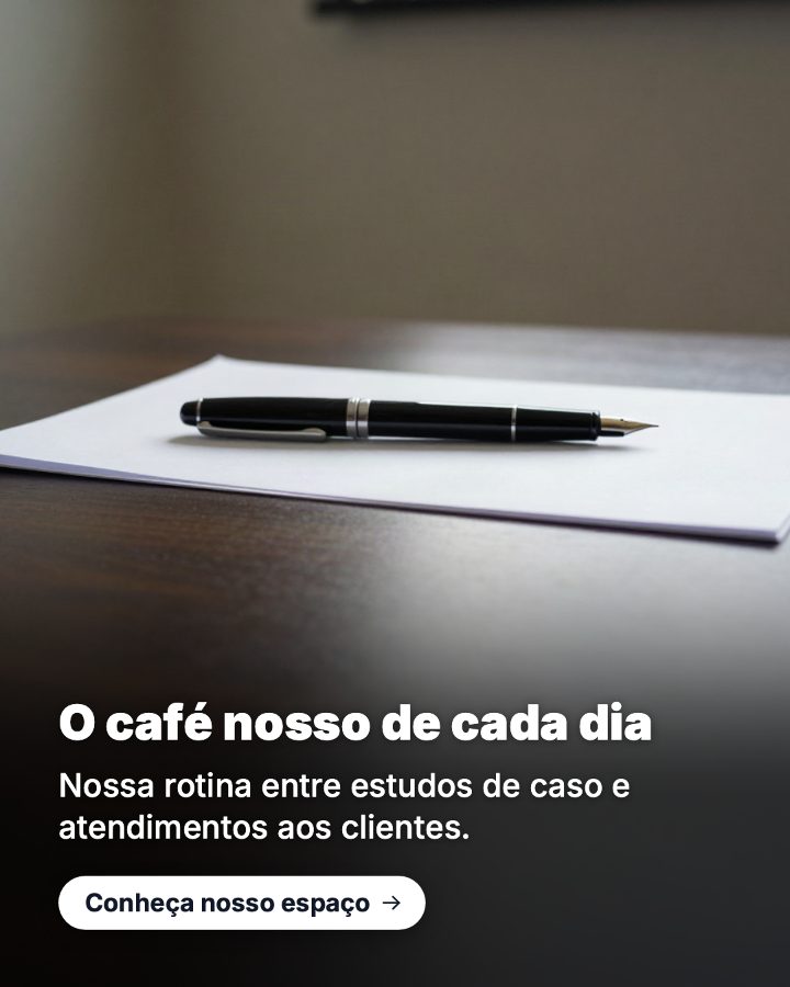 Post de Instagram gerado por IA para Almeida & Souza Advocacia: O café nosso de cada dia