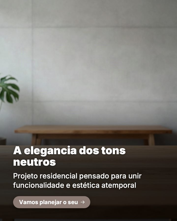 Post de Instagram gerado por IA para Studio Arq Helena Costa: A elegancia dos tons neutros