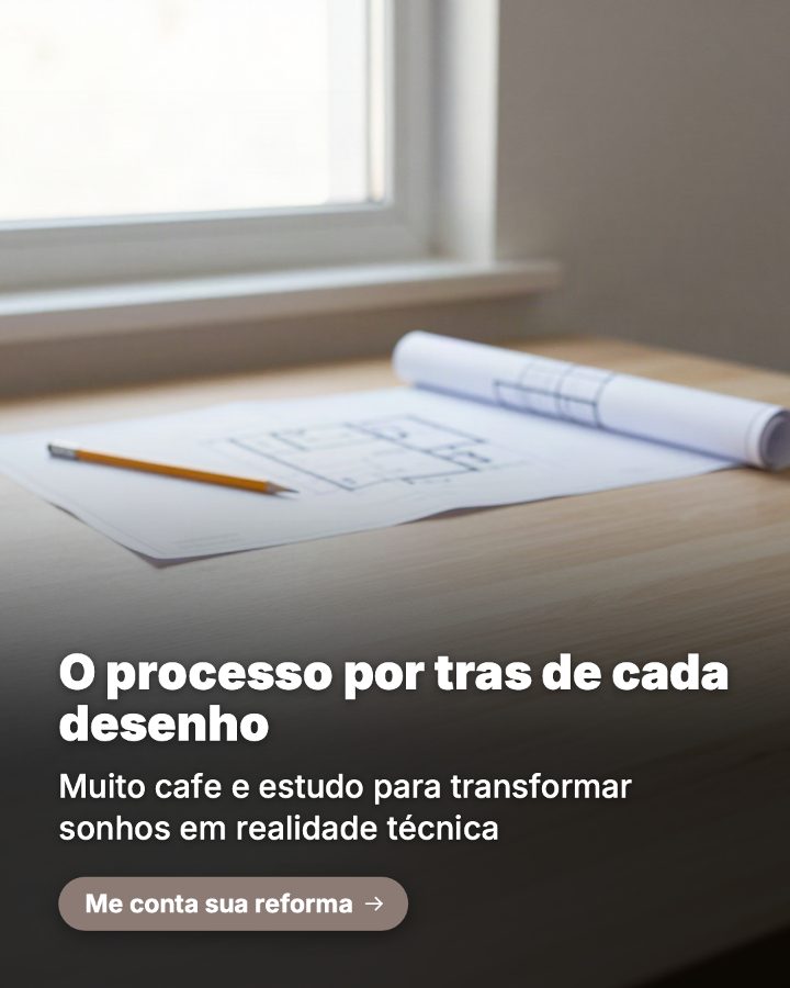 Post de Instagram gerado por IA para Studio Arq Helena Costa: O processo por tras de cada desenho