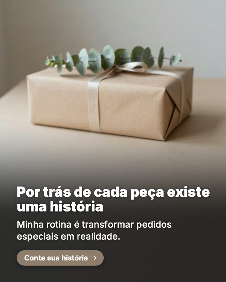 Post de Instagram gerado por IA para Ateliê Mãos de Fada: Por trás de cada peça existe uma história