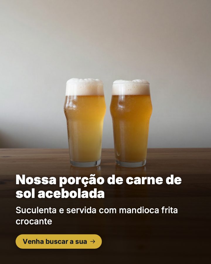 Post de Instagram gerado por IA para Bar do Zé: Nossa porção de carne de sol acebolada