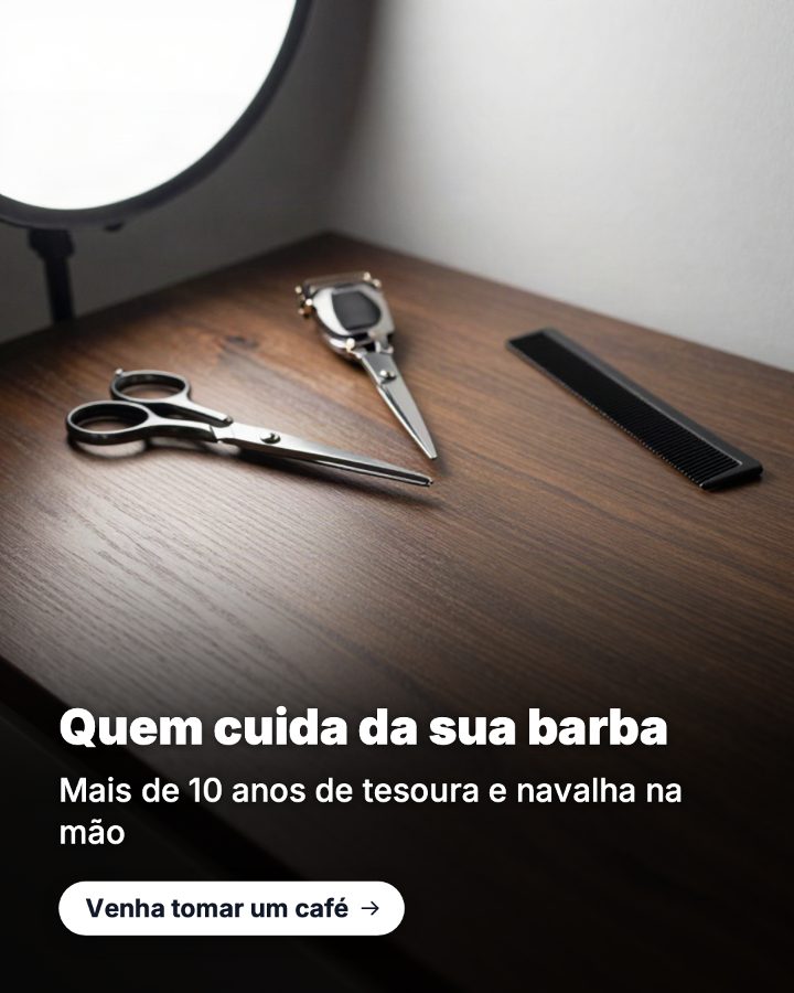 Post de Instagram gerado por IA para Barbearia Navalha: Quem cuida da sua barba