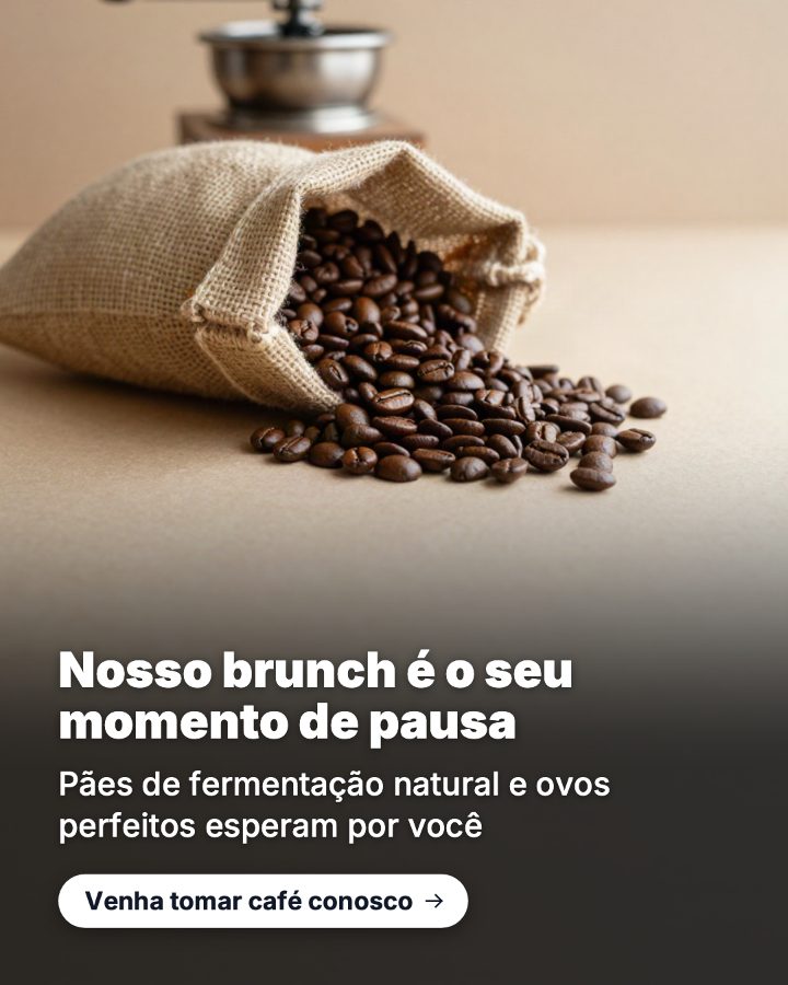 Post de Instagram gerado por IA para Café Alameda: Nosso brunch é o seu momento de pausa
