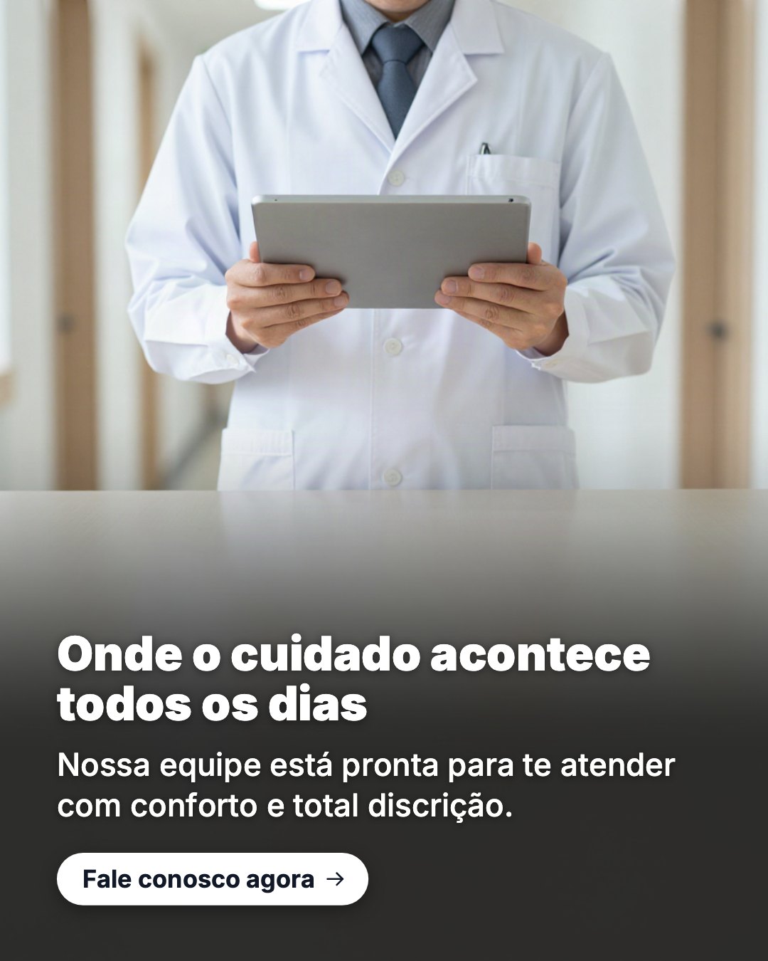 Post de Instagram gerado por IA para Clínica Vitalis: Onde o cuidado acontece todos os dias