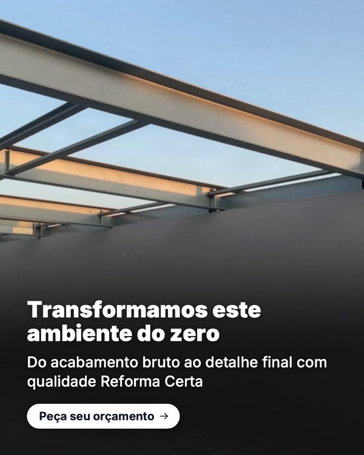 Post de Instagram gerado por IA para Reforma Certa: Transformamos este ambiente do zero
