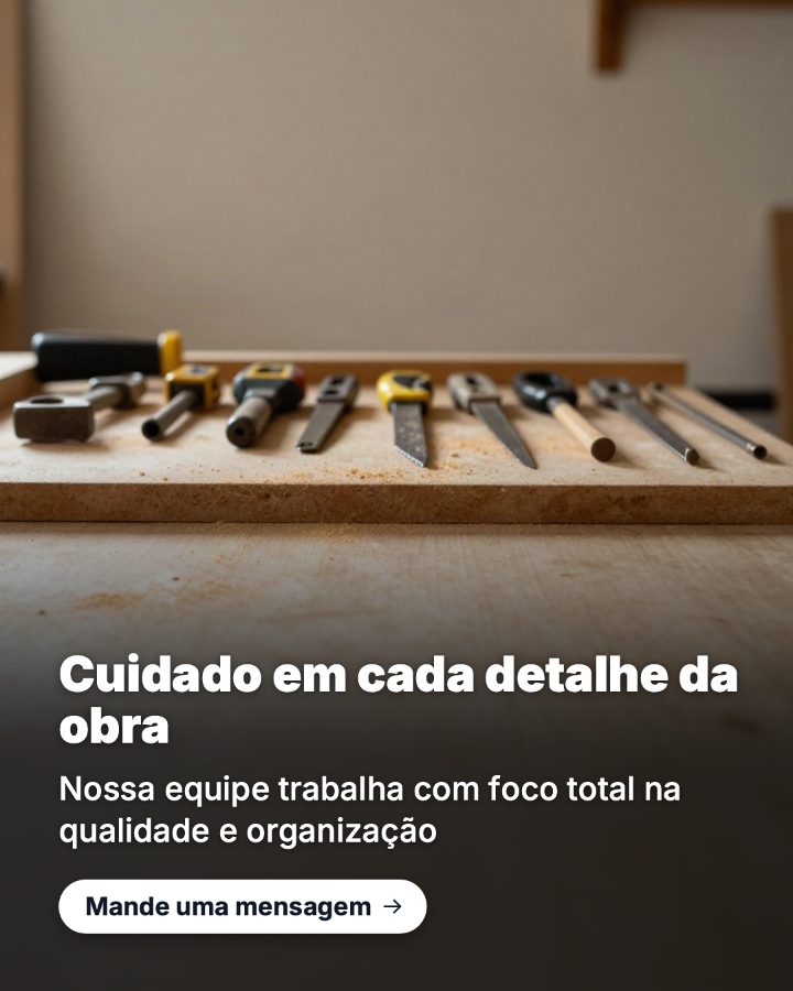 Post de Instagram gerado por IA para Reforma Certa: Cuidado em cada detalhe da obra