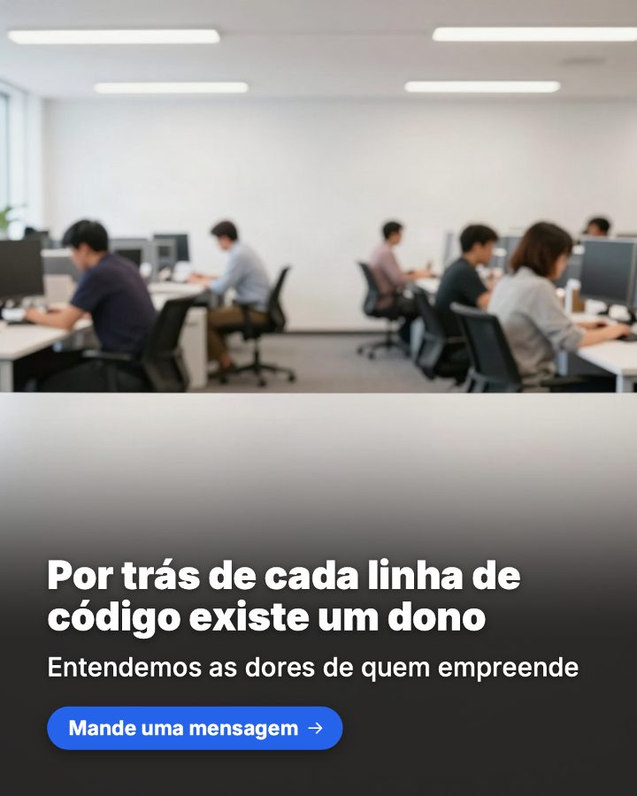 Post de Instagram gerado por IA para ByteLab Sistemas: Por trás de cada linha de código existe um dono