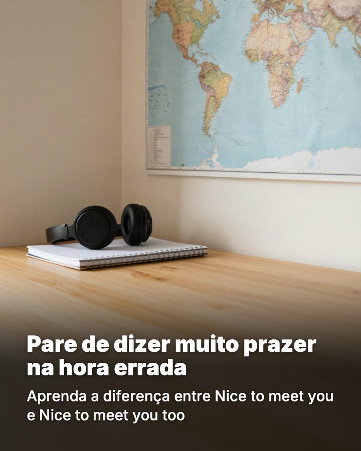Post de Instagram gerado por IA para Speak Up Idiomas: Pare de dizer muito prazer na hora errada