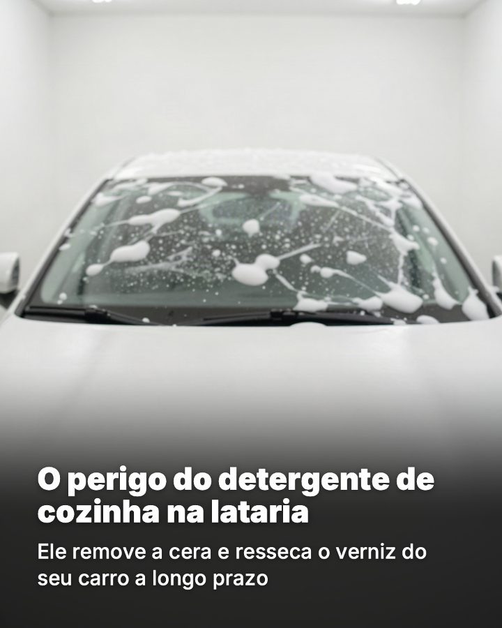 Post de Instagram gerado por IA para Brilho Car Detail: O perigo do detergente de cozinha na lataria