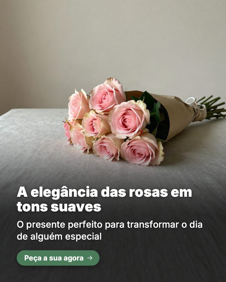 Post de Instagram gerado por IA para Flor de Lis Floricultura: A elegância das rosas em tons suaves