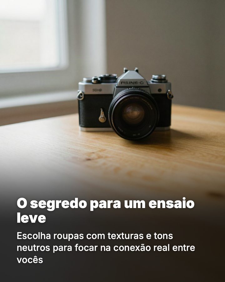 Post de Instagram gerado por IA para Marina Dias Fotografia: O segredo para um ensaio leve