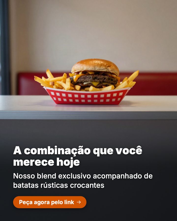 Post de Instagram gerado por IA para Brasa Burger: A combinação que você merece hoje