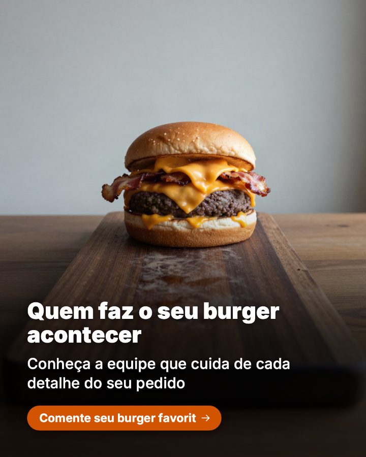 Post de Instagram gerado por IA para Brasa Burger: Quem faz o seu burger acontecer