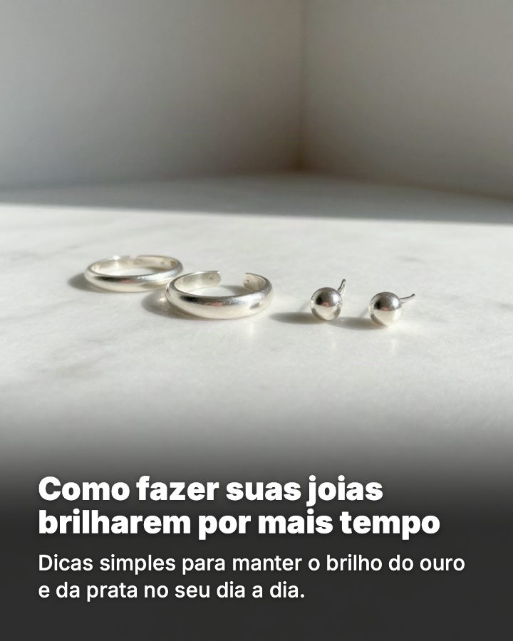 Post de Instagram gerado por IA para Aurea Joias: Como fazer suas joias brilharem por mais tempo