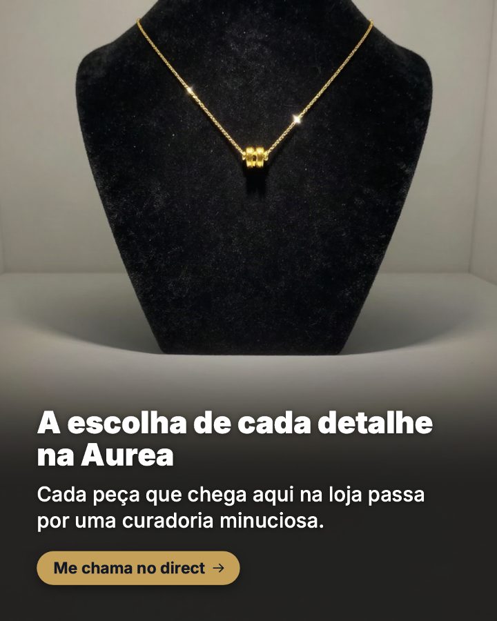 Post de Instagram gerado por IA para Aurea Joias: A escolha de cada detalhe na Aurea