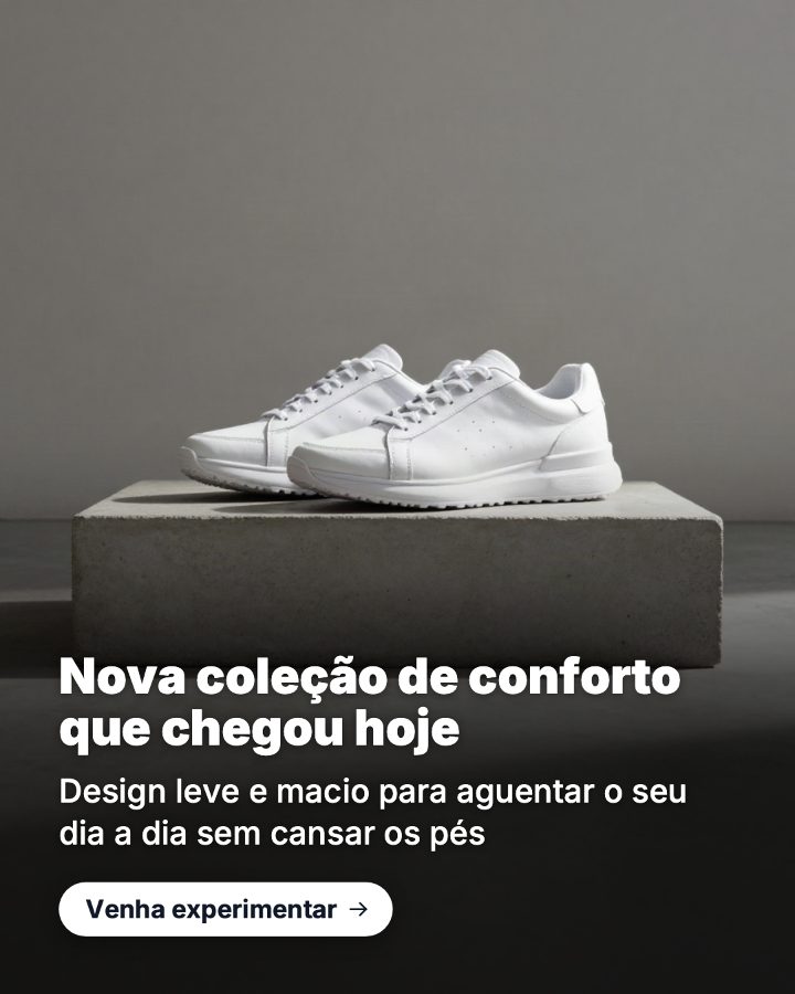 Post de Instagram gerado por IA para Passo Certo Calçados: Nova coleção de conforto que chegou hoje