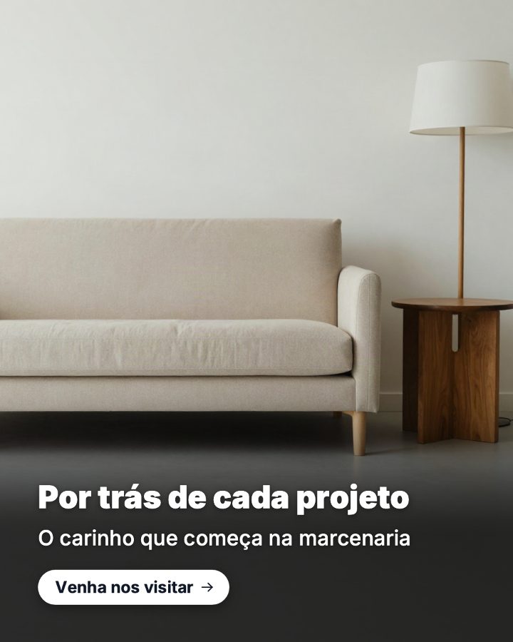 Post de Instagram gerado por IA para Casa Aconchego Móveis: Por trás de cada projeto