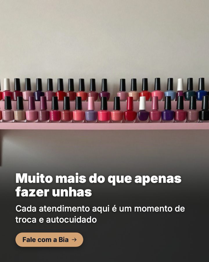 Post de Instagram gerado por IA para Studio Unhas da Bia: Muito mais do que apenas fazer unhas