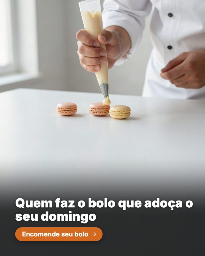 Post de Instagram gerado por IA para Padaria Dona Cida: Quem faz o bolo que adoça o seu domingo