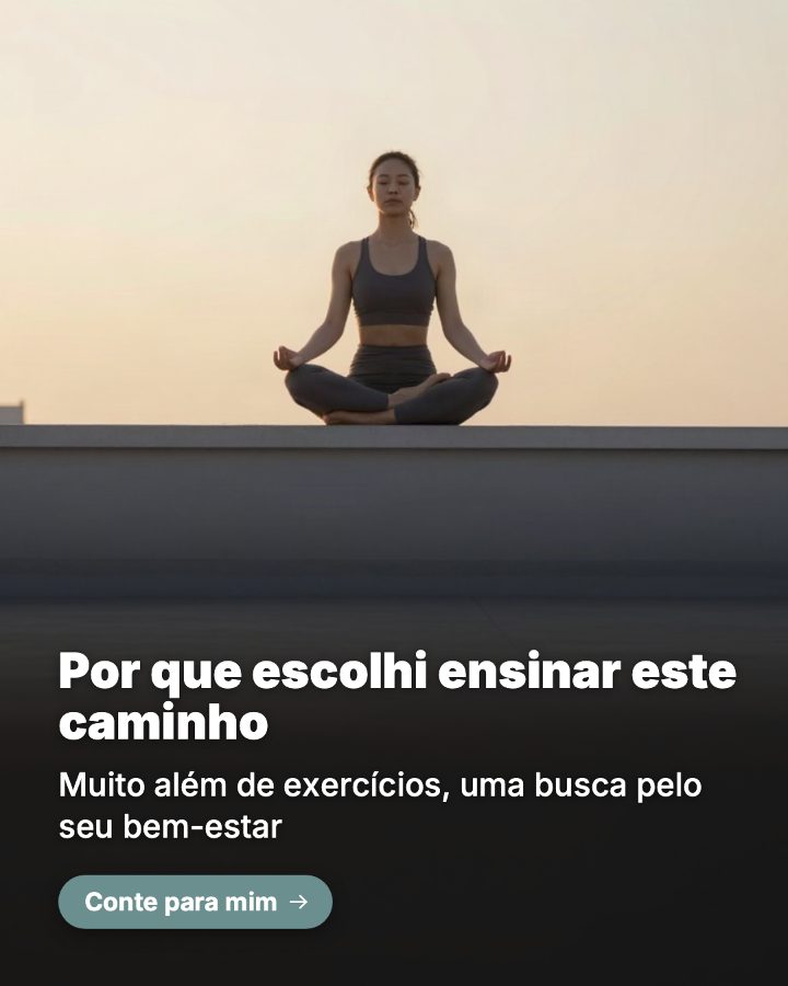Post de Instagram gerado por IA para Studio Equilíbrio: Por que escolhi ensinar este caminho