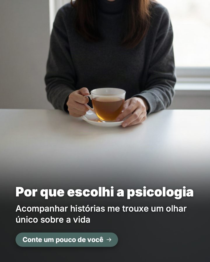Post de Instagram gerado por IA para Consultório Ana Ribeiro: Por que escolhi a psicologia
