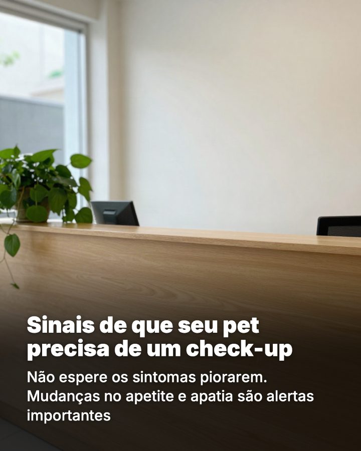 Post de Instagram gerado por IA para Clínica Vet Amigo Fiel: Sinais de que seu pet precisa de um check-up